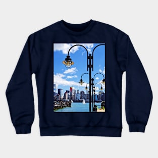 Manhattan Skyline From Liberty State Park Crewneck Sweatshirt